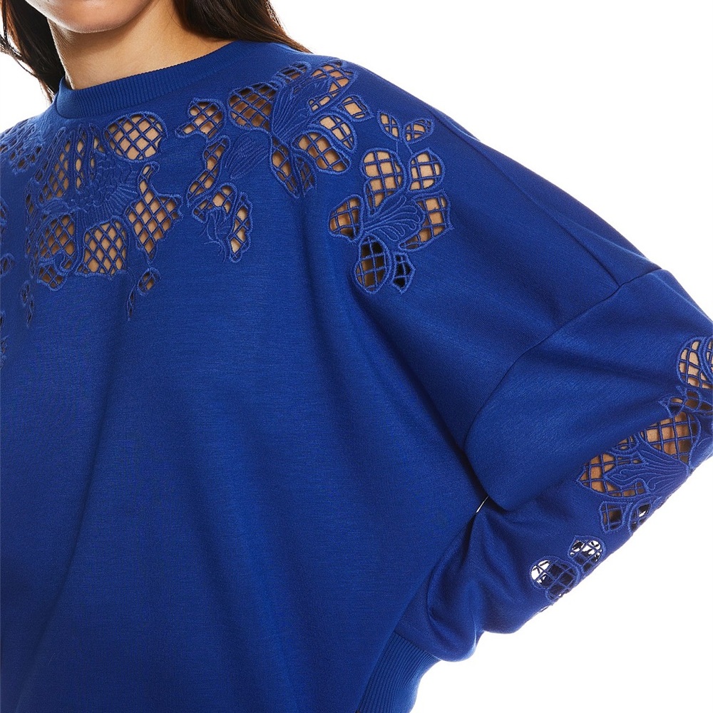 ❤️❤️❤️ TED BAKER FLLO LASER CUT SWEAT DARK BLUE SIZE 3 OR XL❤️❤️❤️ - Picture 7 of 12